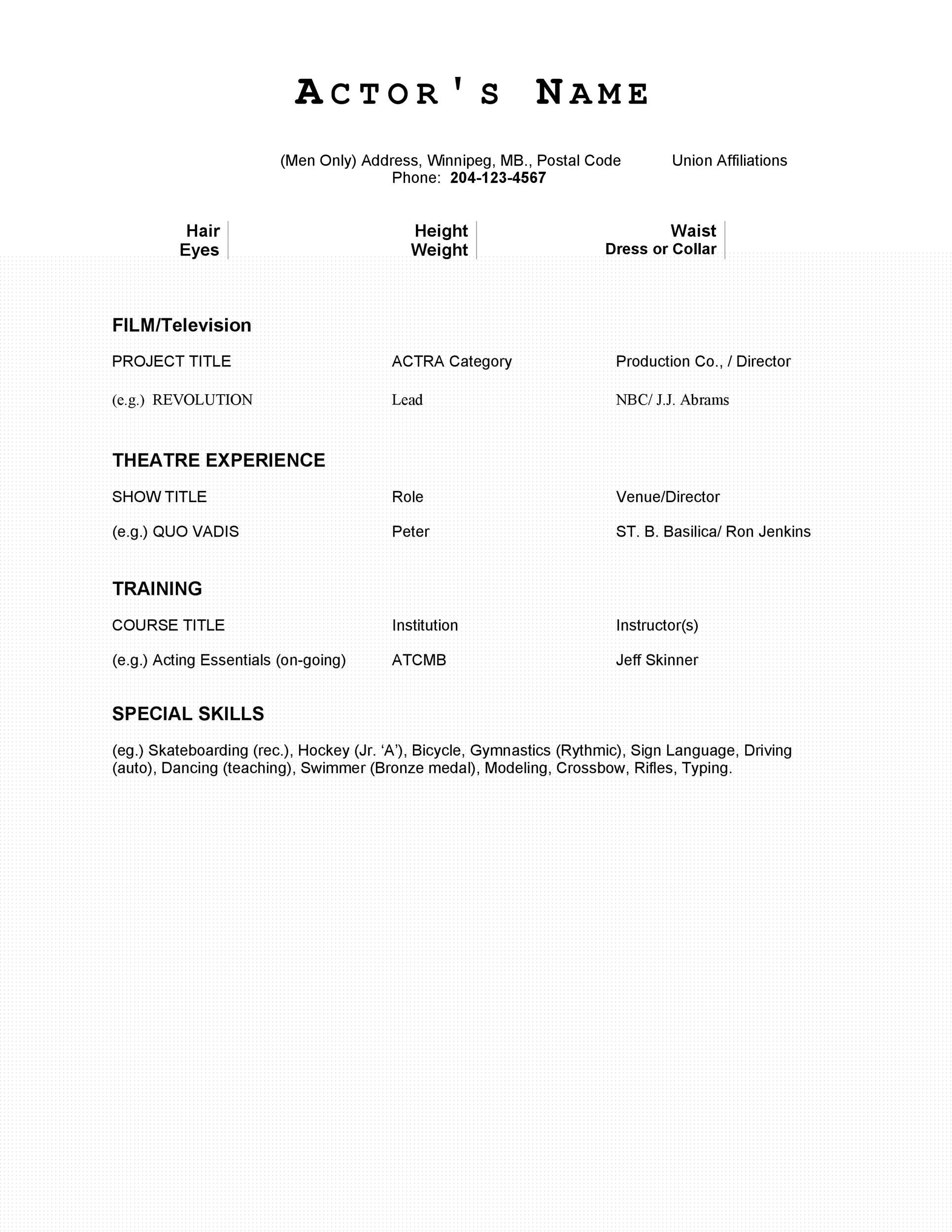 Essential Guide to Acting Resume Format Download: Tips and Templates