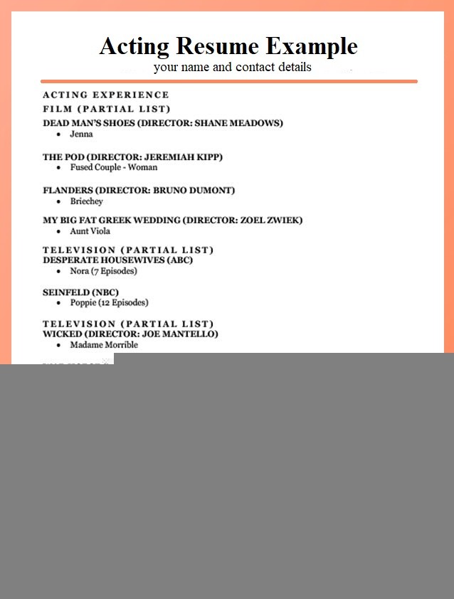 Essential Guide: Acting Resume Format No Experience for Aspiring Actors