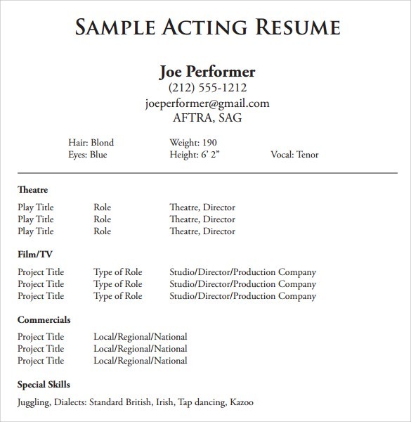 Essential Guide to Crafting Your Acting Career: Download Our Acting Resume Template PDF