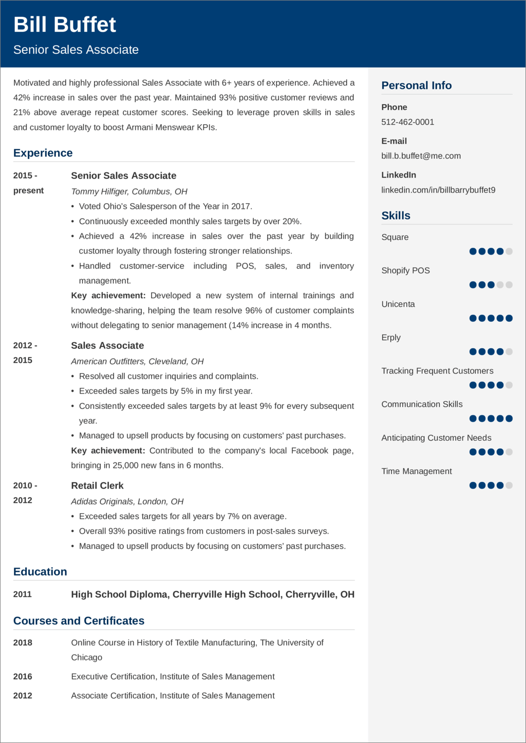 How to Craft an Impressive Aeropostale Sales Associate Resume