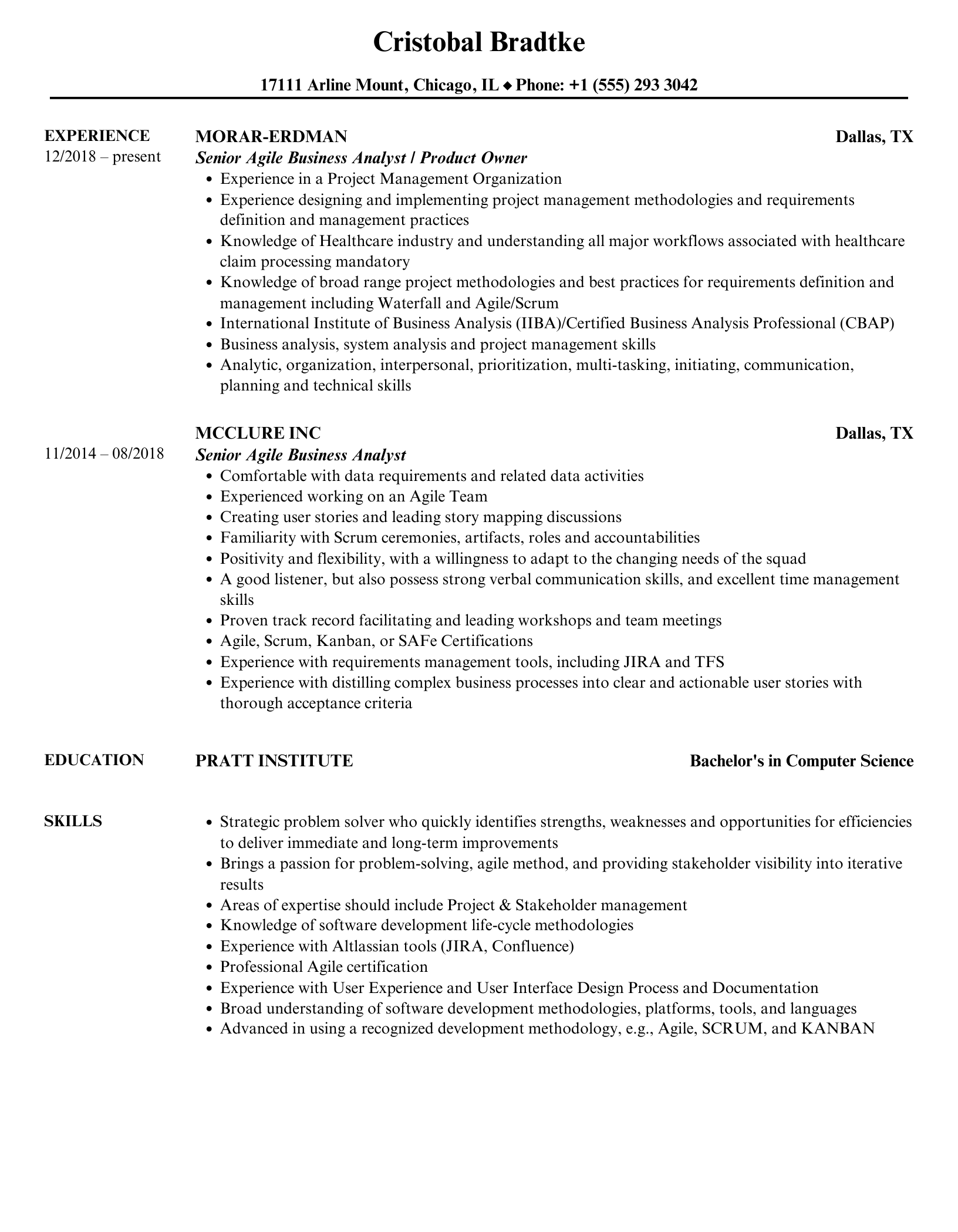 Crafting an Impactful Agile Business Analyst Job Resume: Tips and Strategies