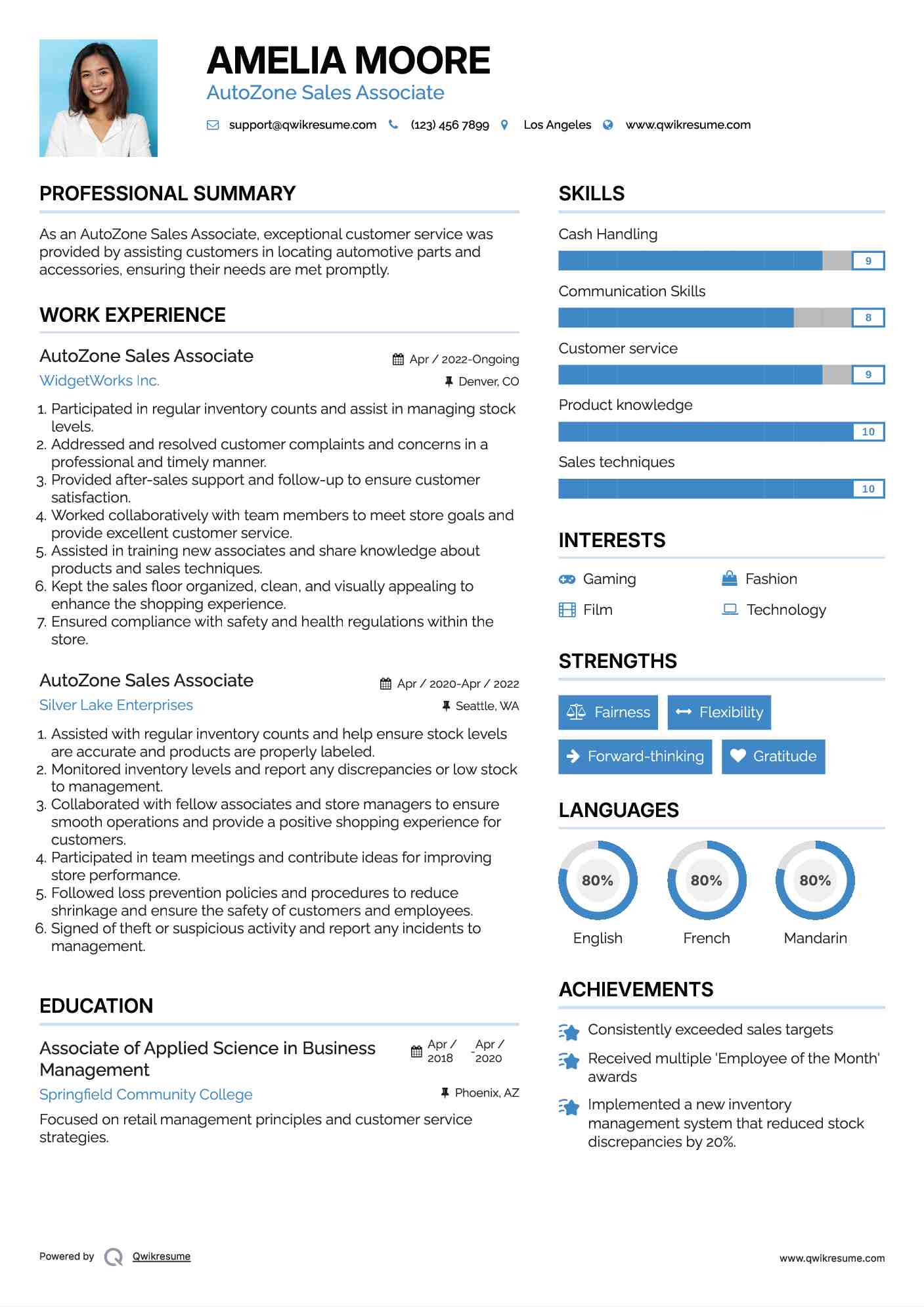 Crafting an Impressive Autozone Sales Associate Resume: Tips and Guidelines