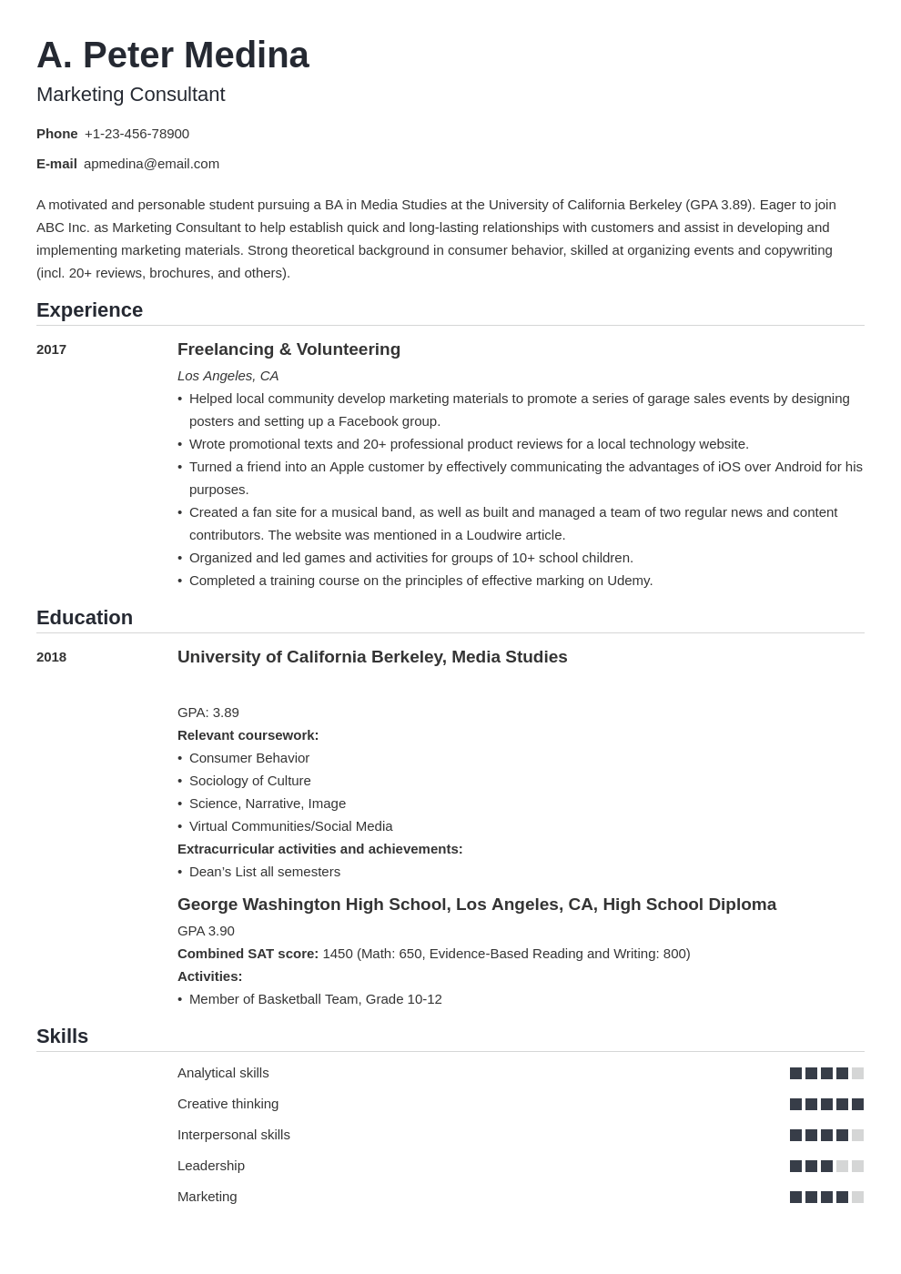 Essential Guide: Basic Resume Sample For No Experience