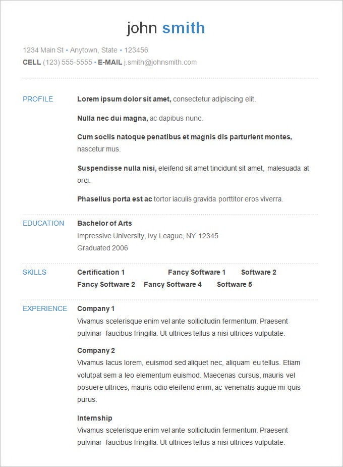 Streamline Your Job Search with Our Basic Resume Template Copy Paste