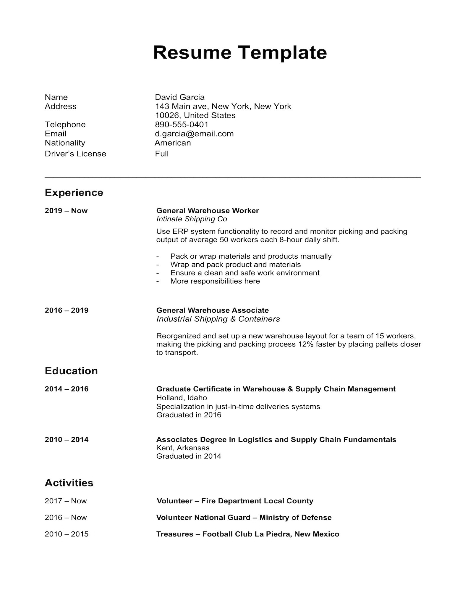 Crafting Your Future: A Guide to Using a Basic Resume Template For Word