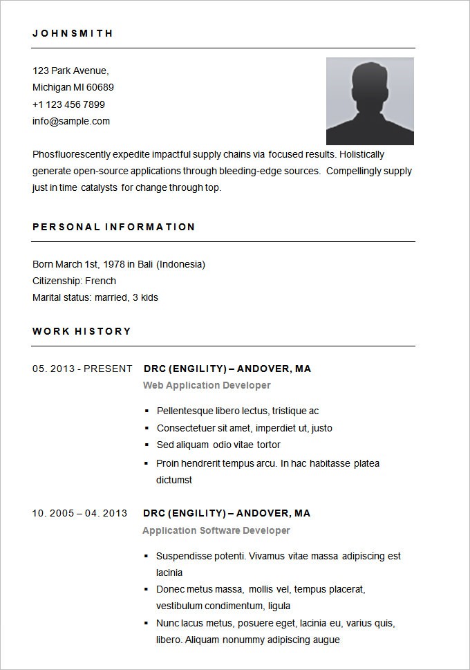 Crafting Your Future: A Comprehensive Guide to Using a Basic Resume Template With Photo