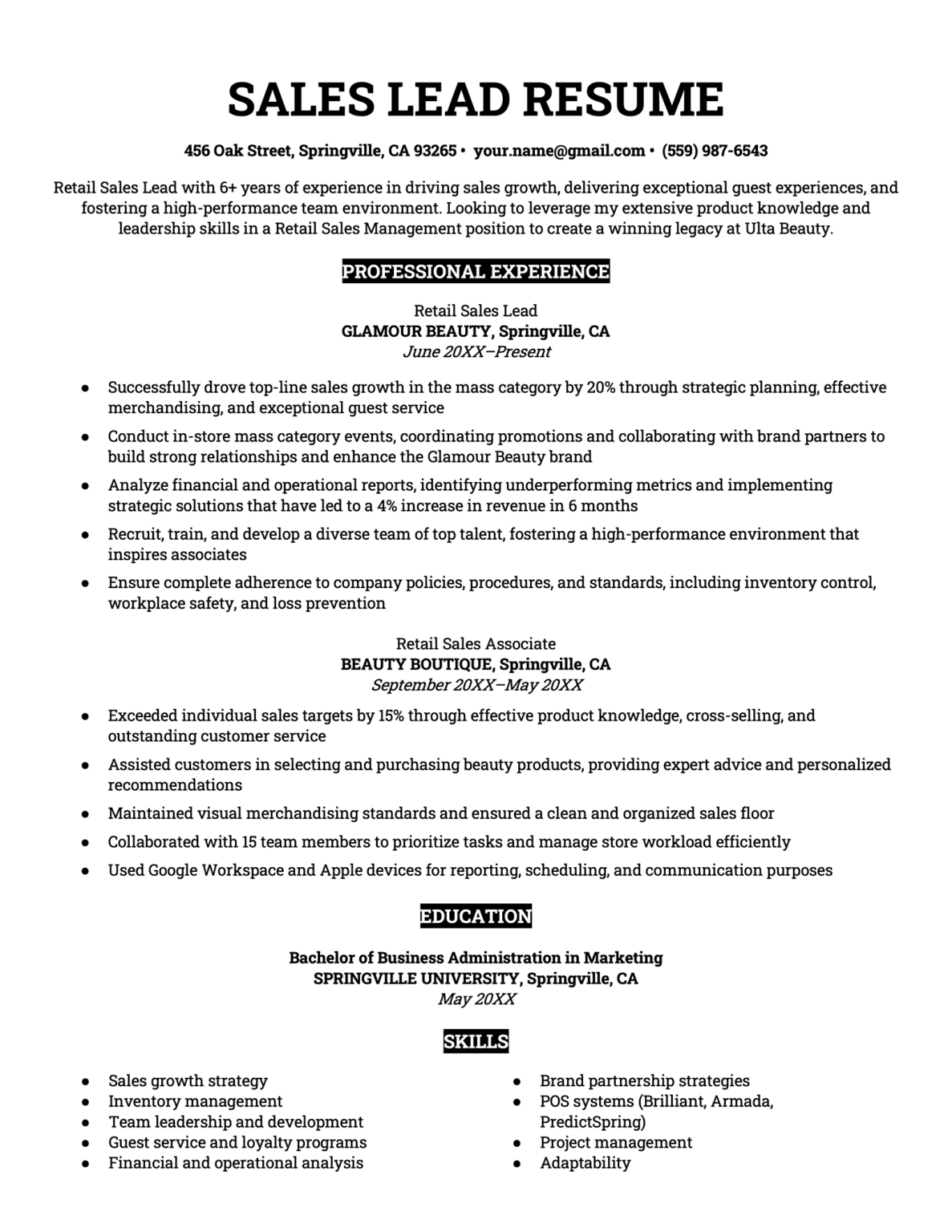 Crafting the Perfect Basic Sales Associate Resume: Tips and Examples
