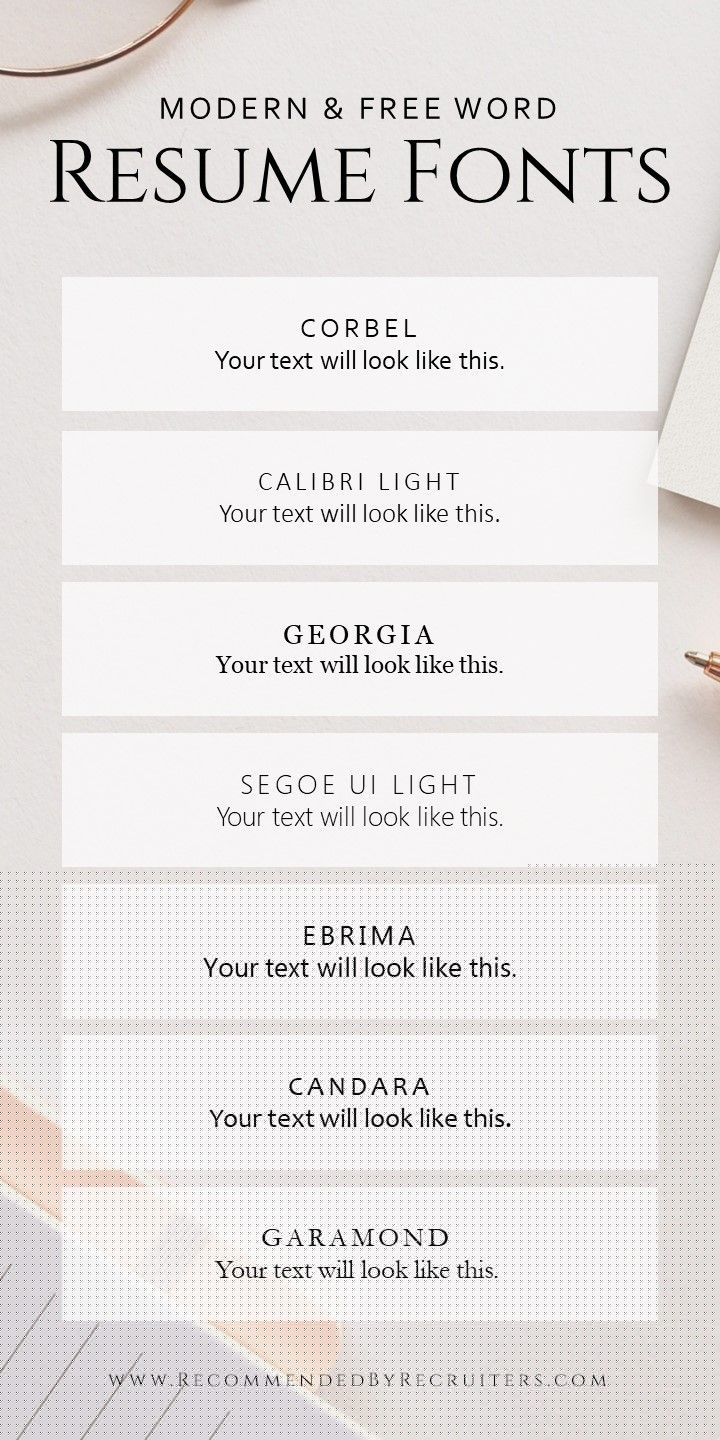 Discover the Best Resume Font In Word for a Standout Application