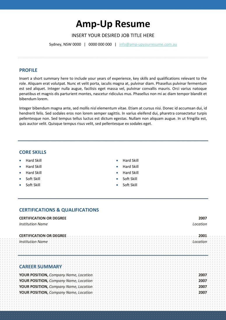 Discover the Best Resume Format Australia: Your Guide to Winning Applications