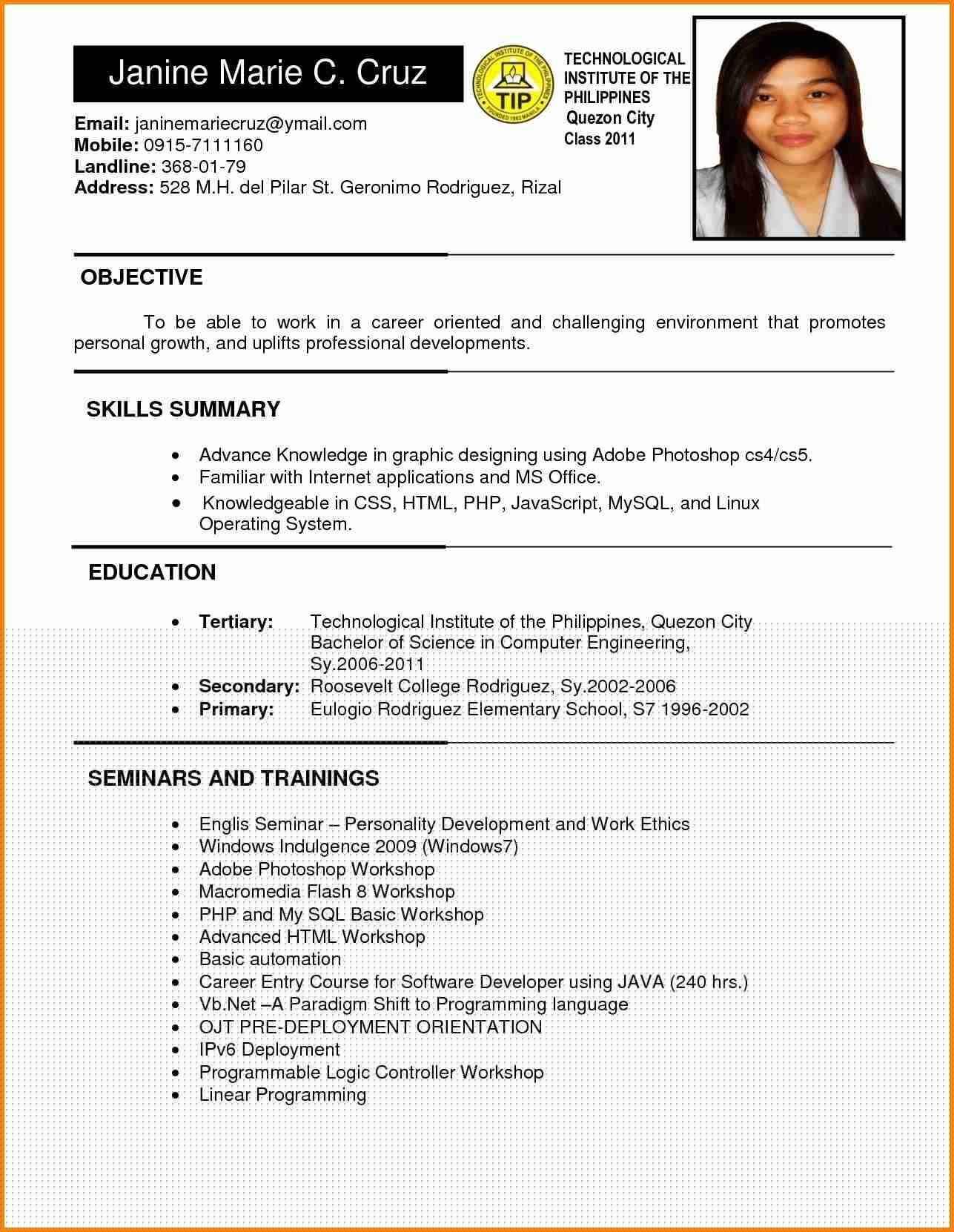 Unlock Your Career Potential: Discover the Best Resume Sample In The Philippines