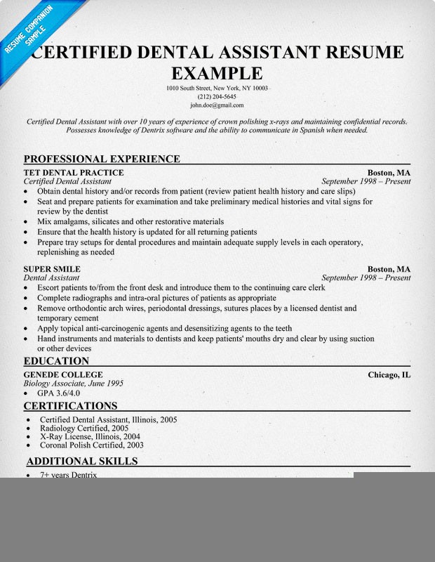 Bilingual Dental Assistant Resume Sample: Stand Out in Your Job Search