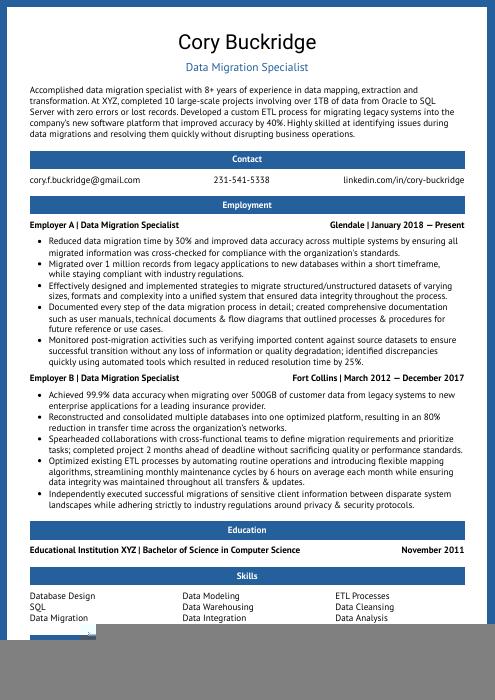 Creating an Impressive Business Analyst Data Migration Resume: Tips and Strategies