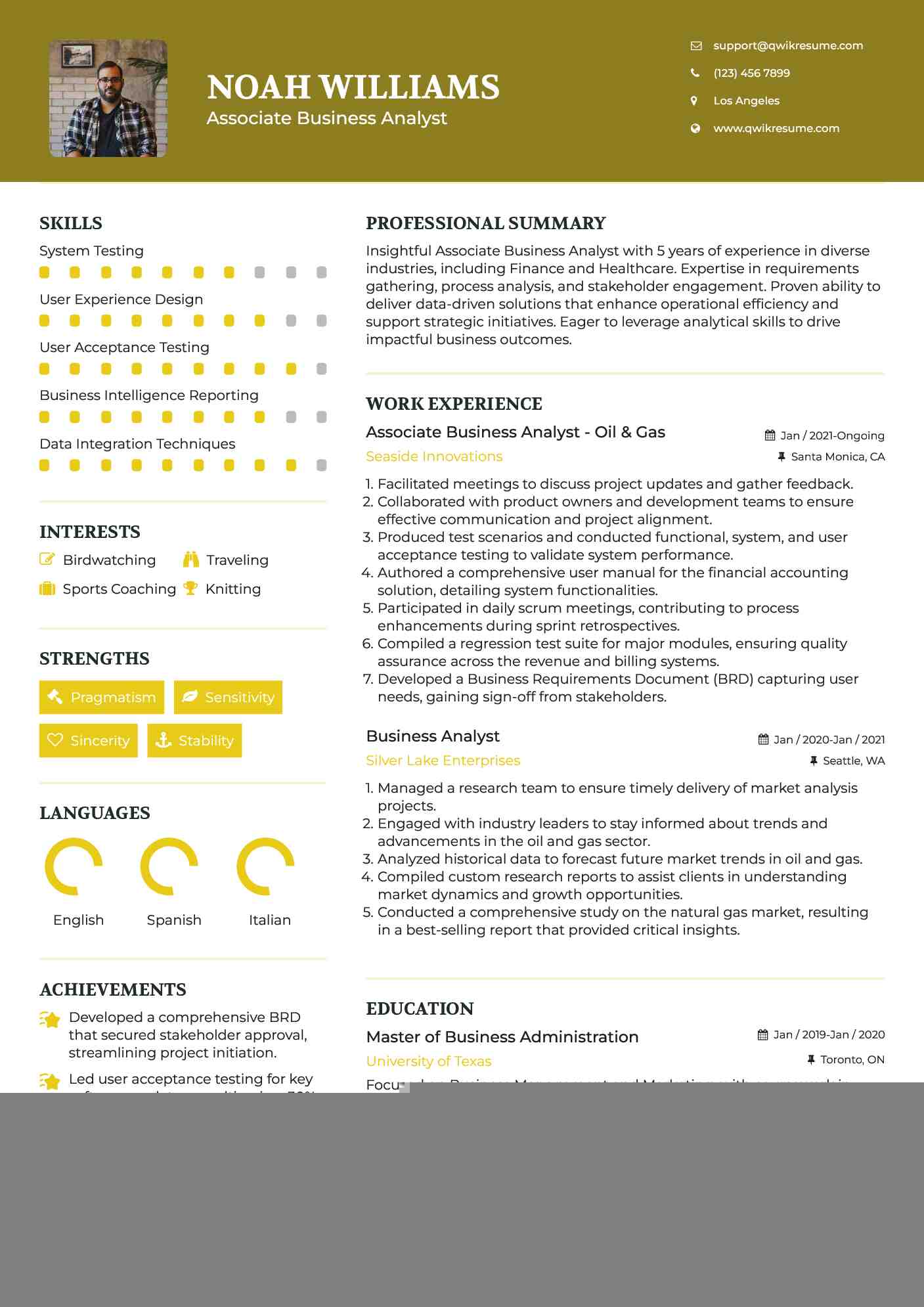 Crafting a Winning Business Analyst Oil And Gas Resume: Tips and Strategies