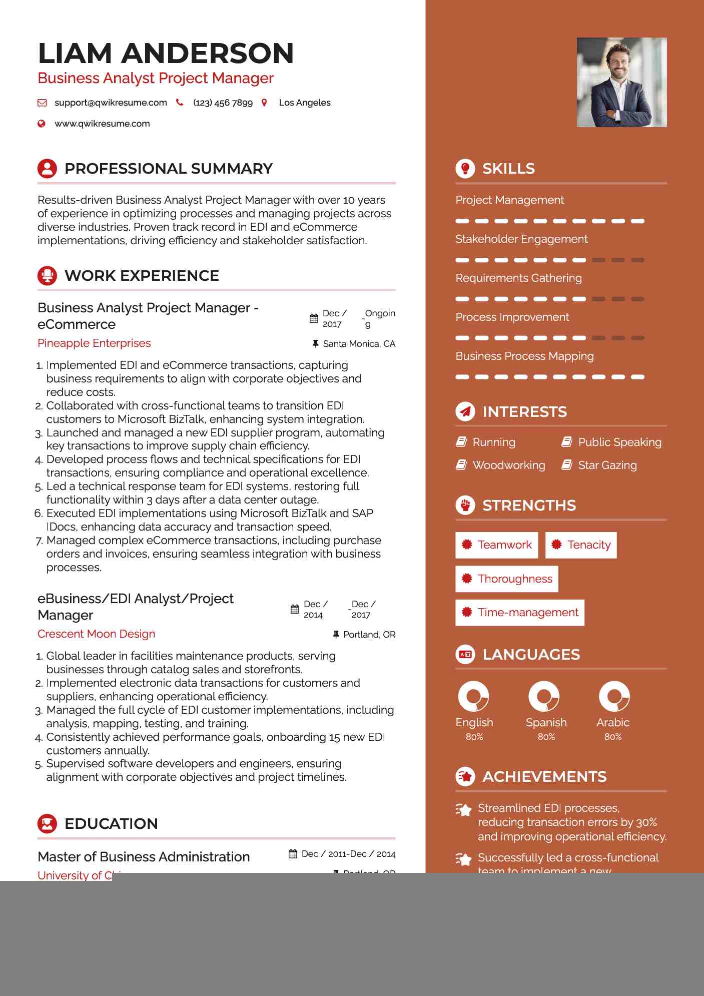 Crafting an Impressive Business Analyst Projects Resume: Tips and Samples for Success