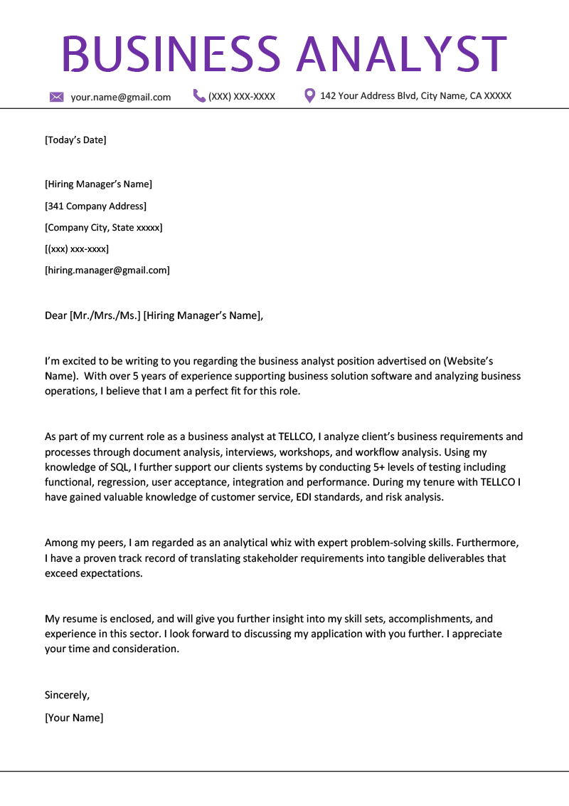 Essential Tips for Crafting a Compelling Business Analyst Resume Cover Letter