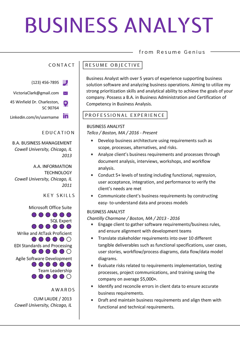 Essential Tips for Crafting an Outstanding Business Analyst Resume Doc