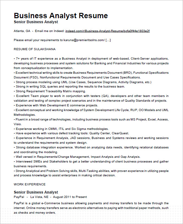 Essential Guide to Crafting Your Future: Business Analyst Resume Sample Download