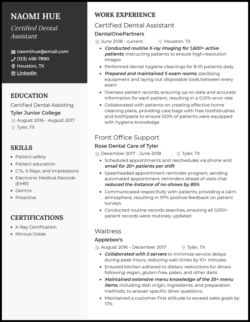 Top Tips for Crafting an Impressive Certified Dental Assistant Resume