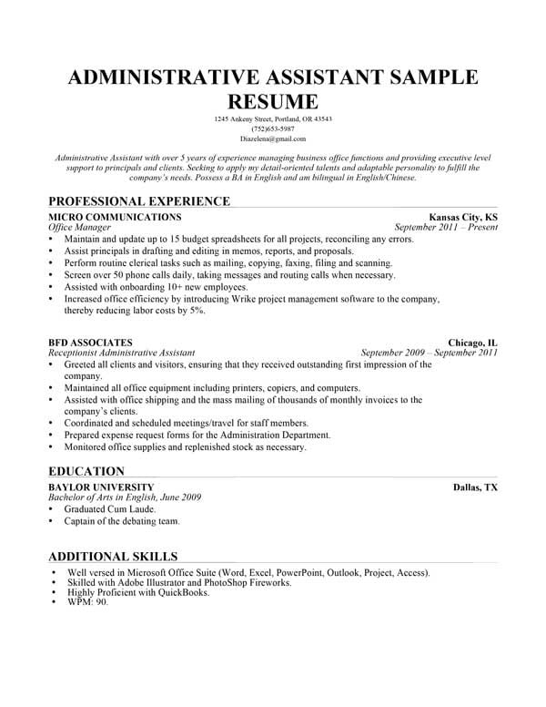How to Craft an Effective Chronological Resume for an Administrative Assistant Position