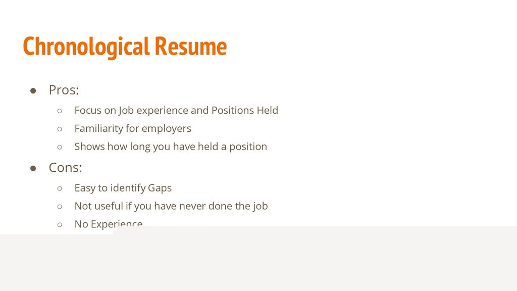 Understanding Chronological Resume Advantages And Disadvantages: Is It The Right Format For You?