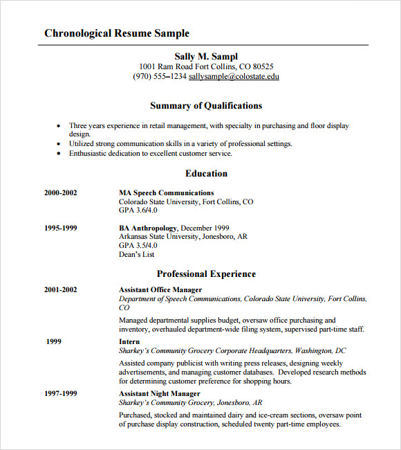 Understanding Chronological Resume Layout Definition: A Comprehensive Guide