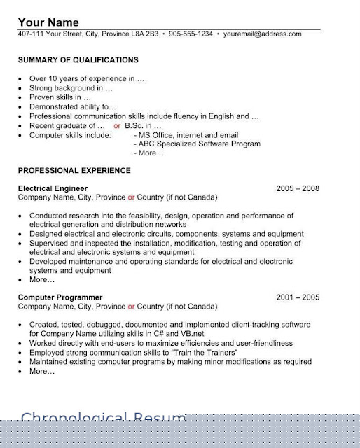 Ultimate Guide to Crafting the Perfect Chronological Resume Sample Canada