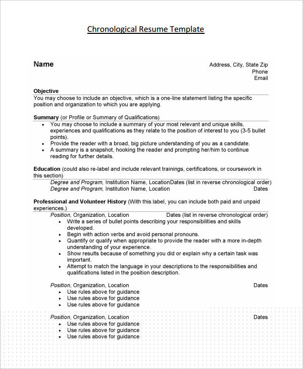 Exploring the Best Chronological Resume Samples 2017: Your Guide to Crafting the Perfect CV