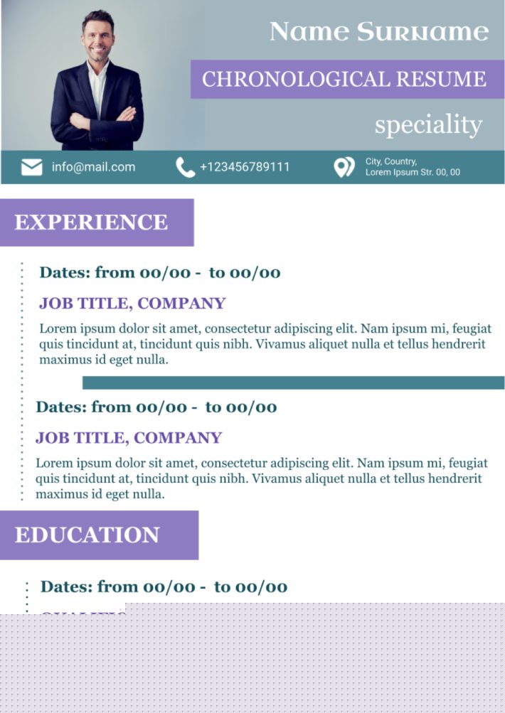 Maximize Your Job Search with Our Comprehensive Chronological Resume Template Doc