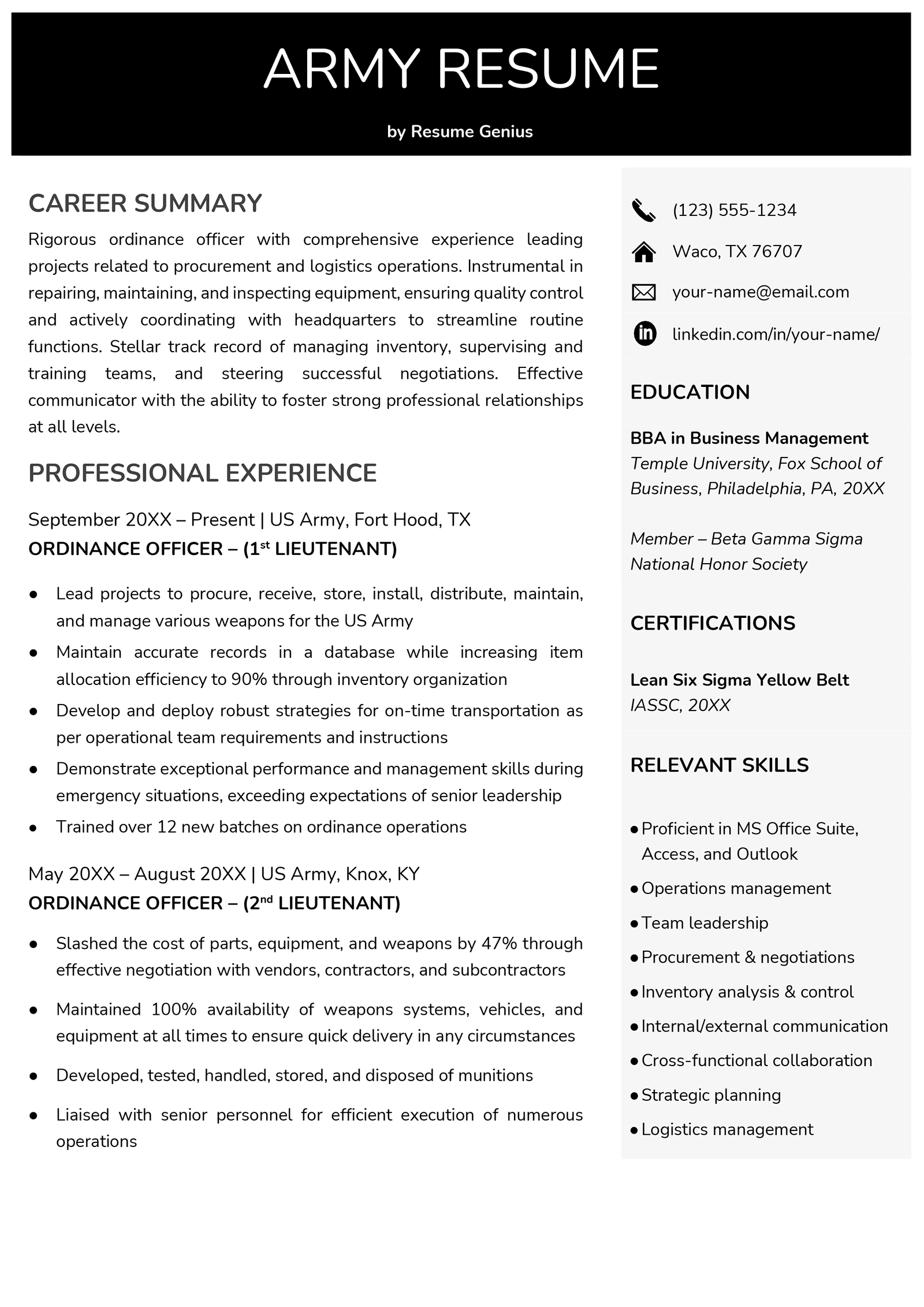Creating A Resume From Military Experience: Translating Skills into Civilian Success
