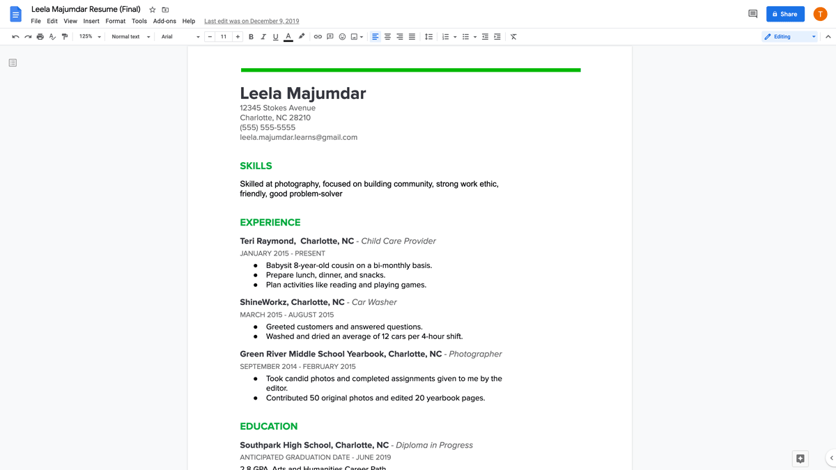 Step-by-Step Guide to Creating A Resume On Google Docs