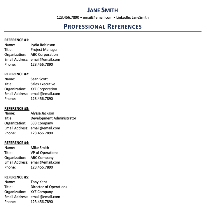 Essential Tips for Creating A Resume Reference List