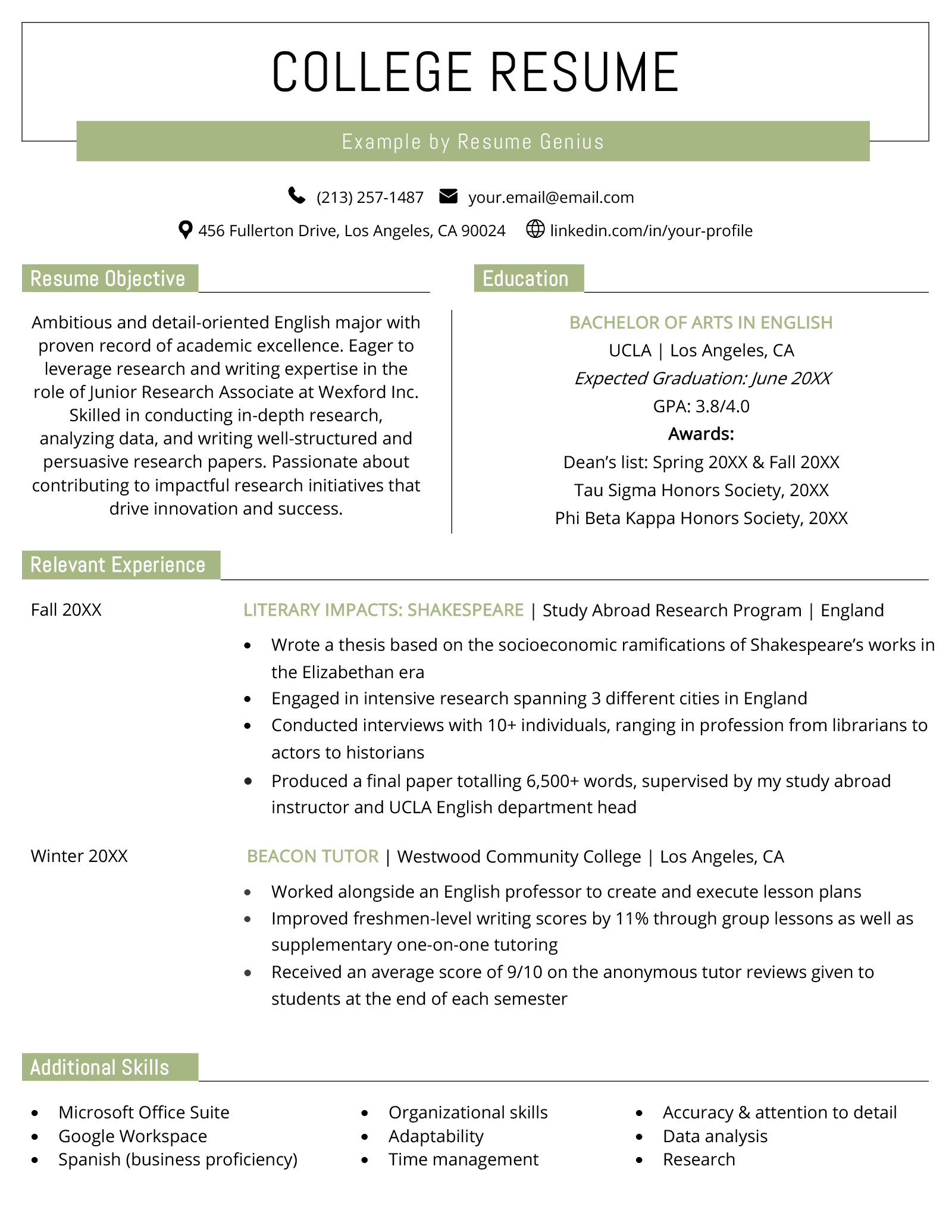 Creating A Resume While Still In College: Tips and Strategies for Success