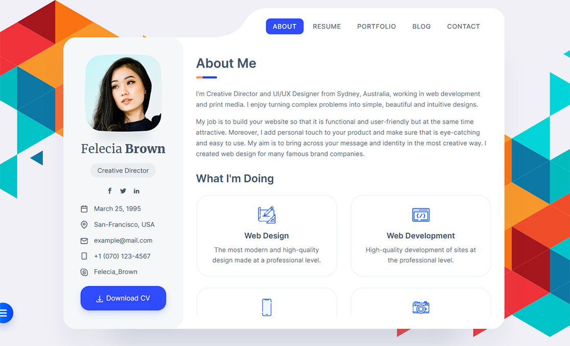 Transform Your Job Application with a Creative Resume Html Template