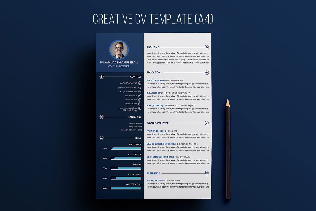 Unlock Your Potential with a Creative Resume PSD Template