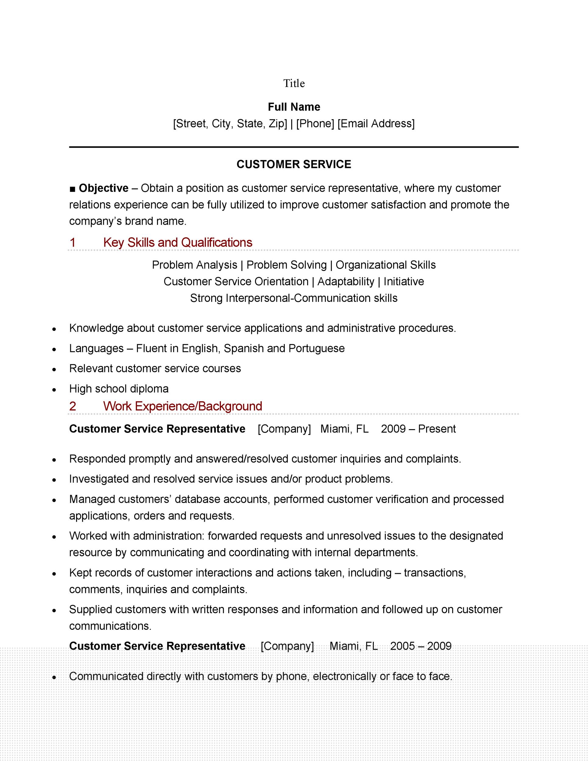 Top Customer Service Resume Examples Skills to Enhance Your Job Application