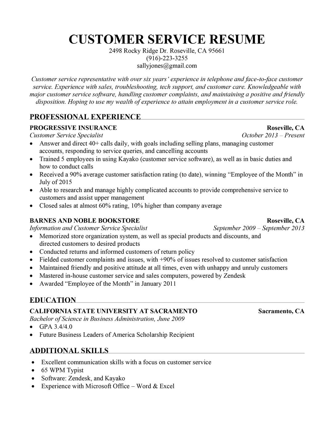 Top Customer Service Resume Professional Summary Examples to Enhance Your Job Application