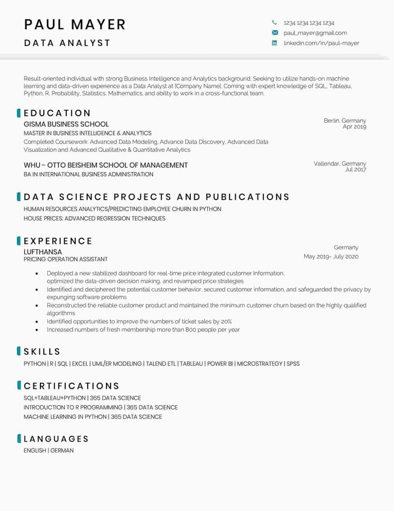 Enhance Your Job Search with Our Data Analyst Resume Free Download