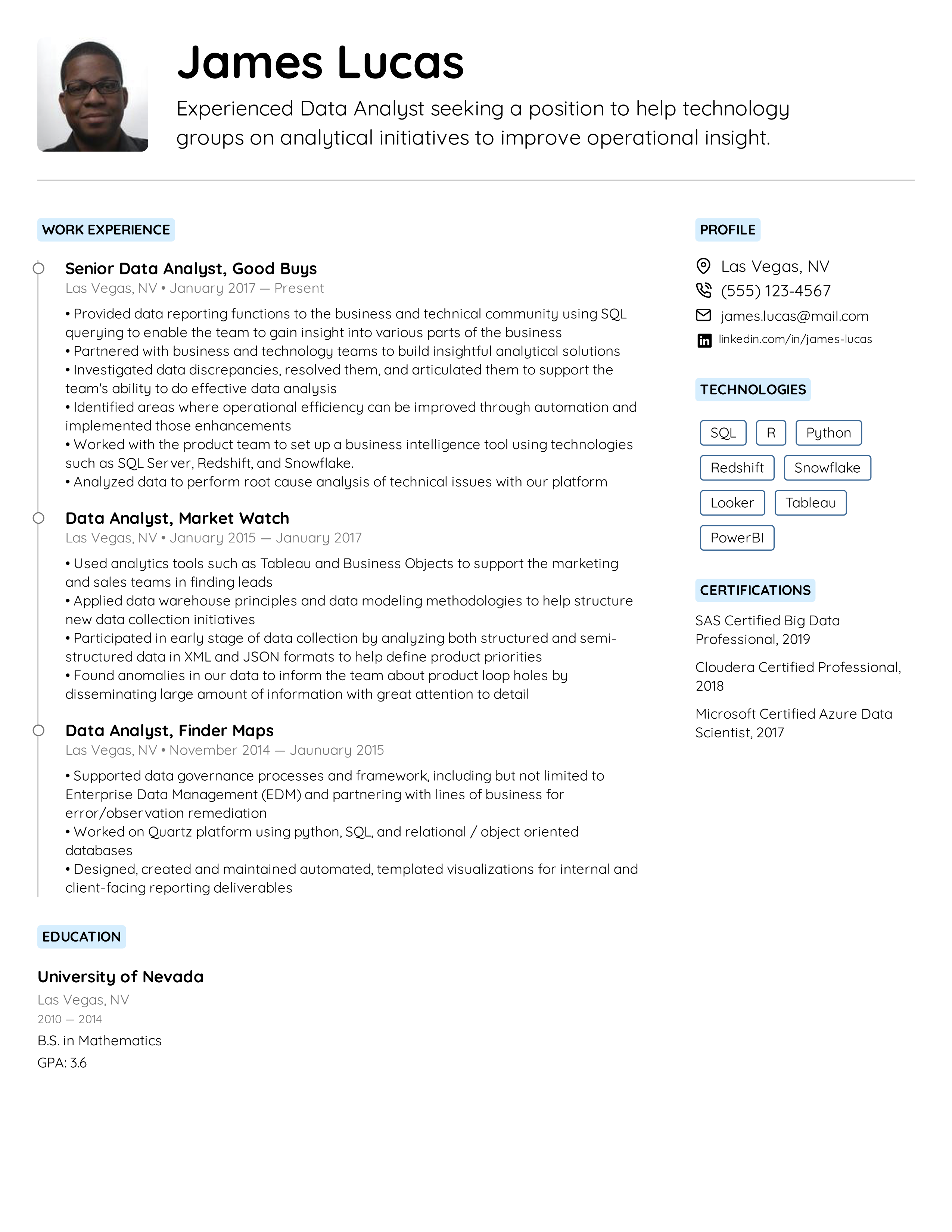 Ultimate Guide to Crafting the Perfect Data Analyst Resume Sample Indeed