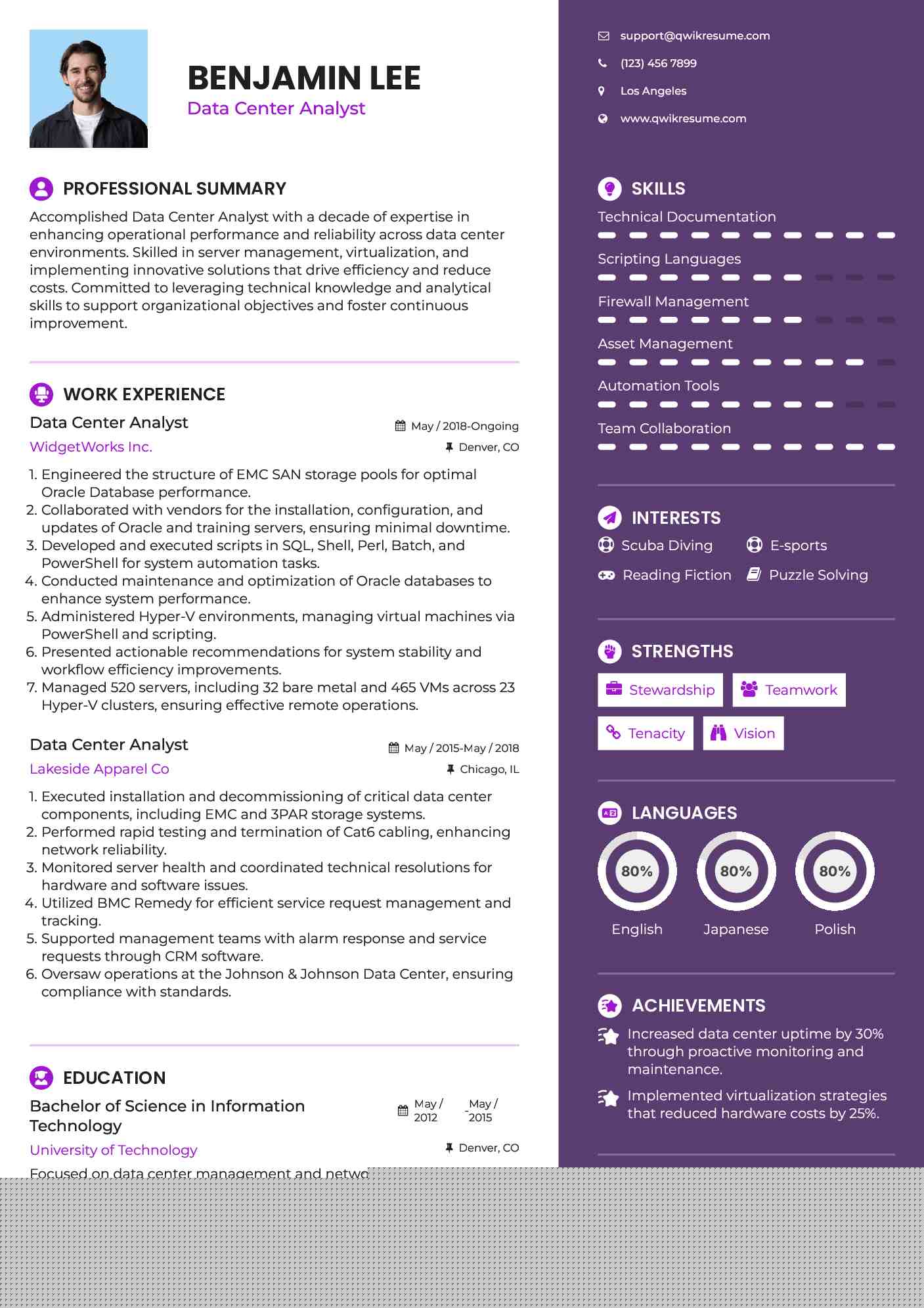 Essential Tips for Crafting a Winning Data Center Analyst Resume