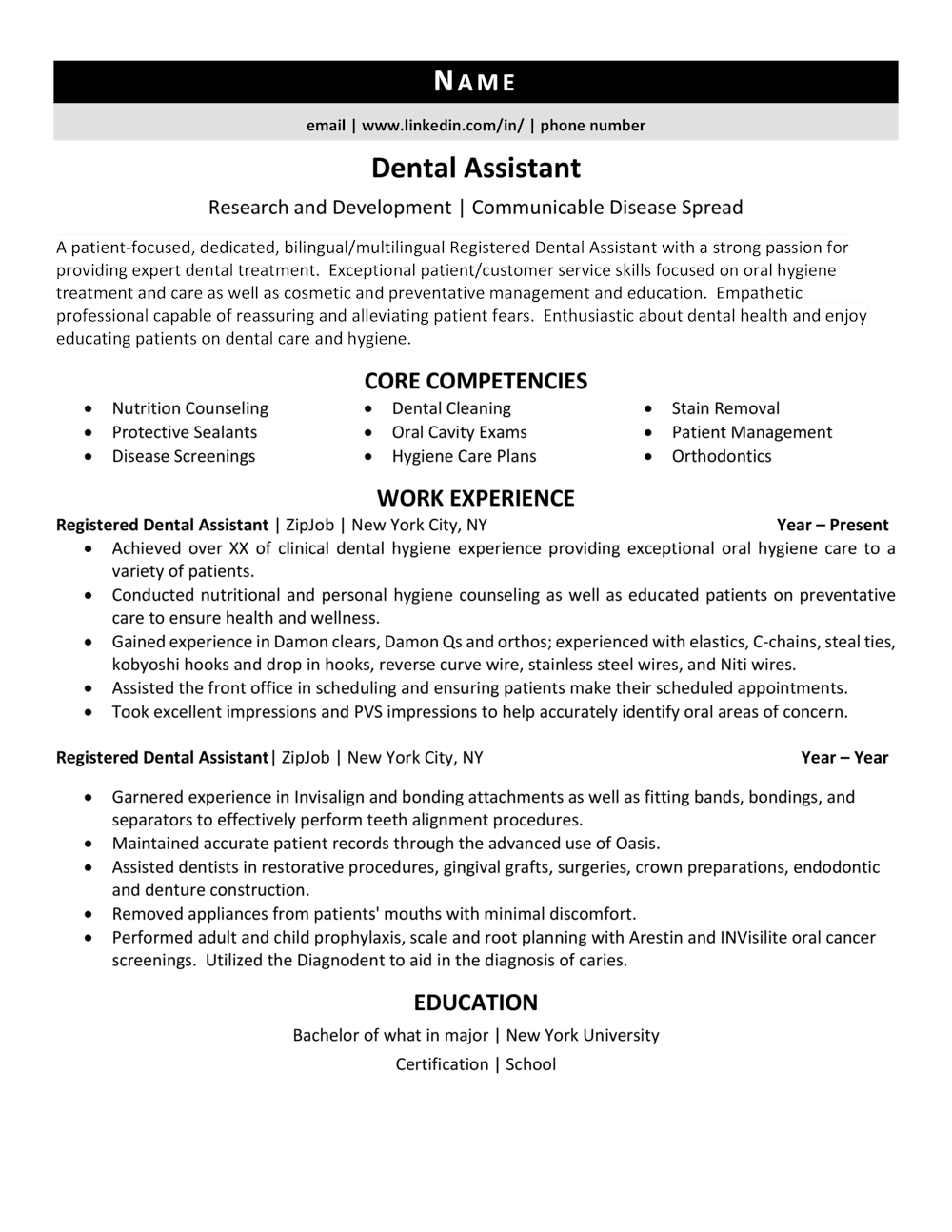 Essential Guide to Crafting a Winning Dental Assistant Resume Job Description
