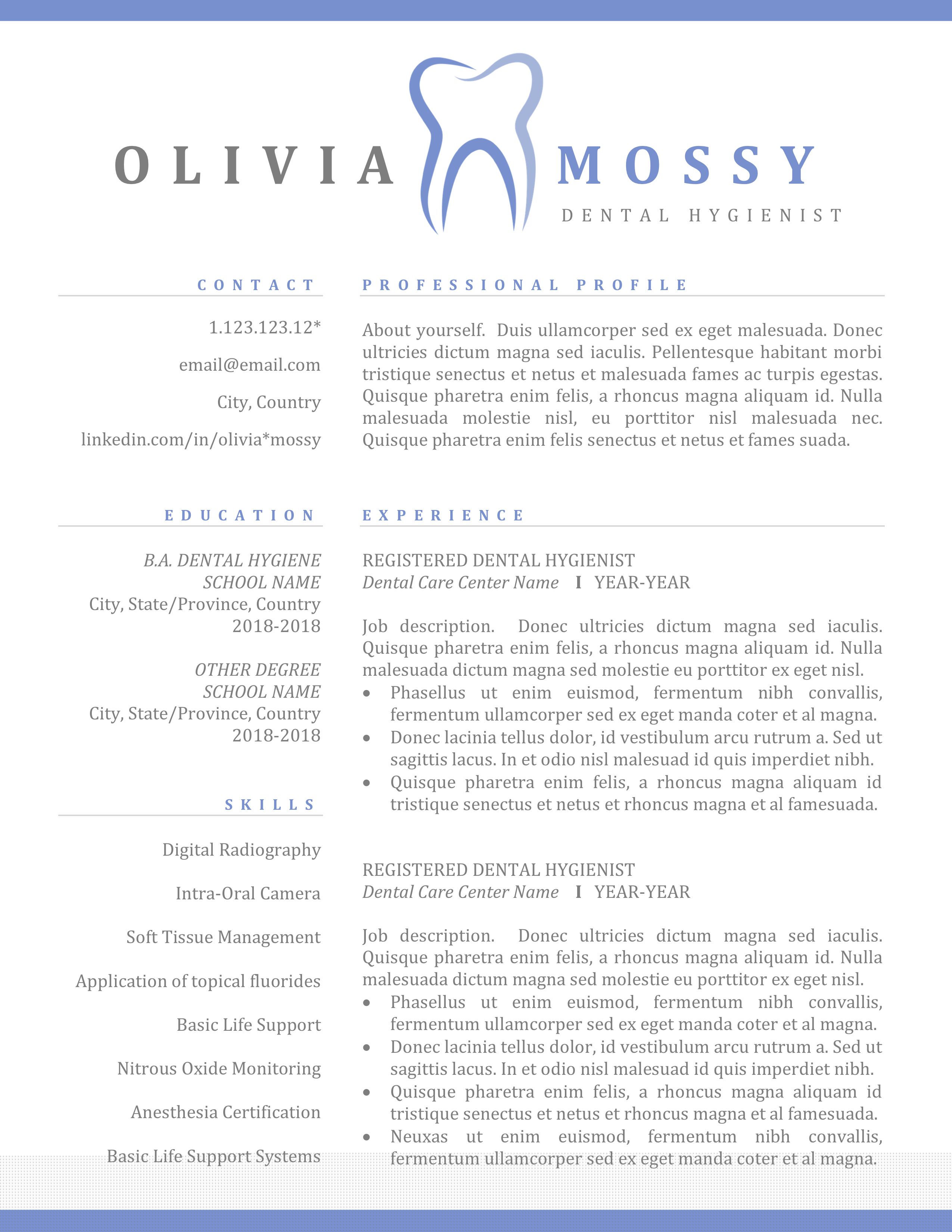 Crafting Your Career: The Ultimate Dental Assistant Resume Template Microsoft Word