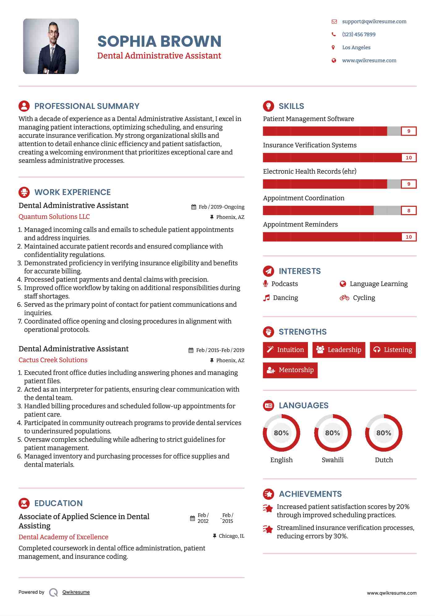 Crafting the Perfect Dental Office Administrative Assistant Resume: Tips and Examples
