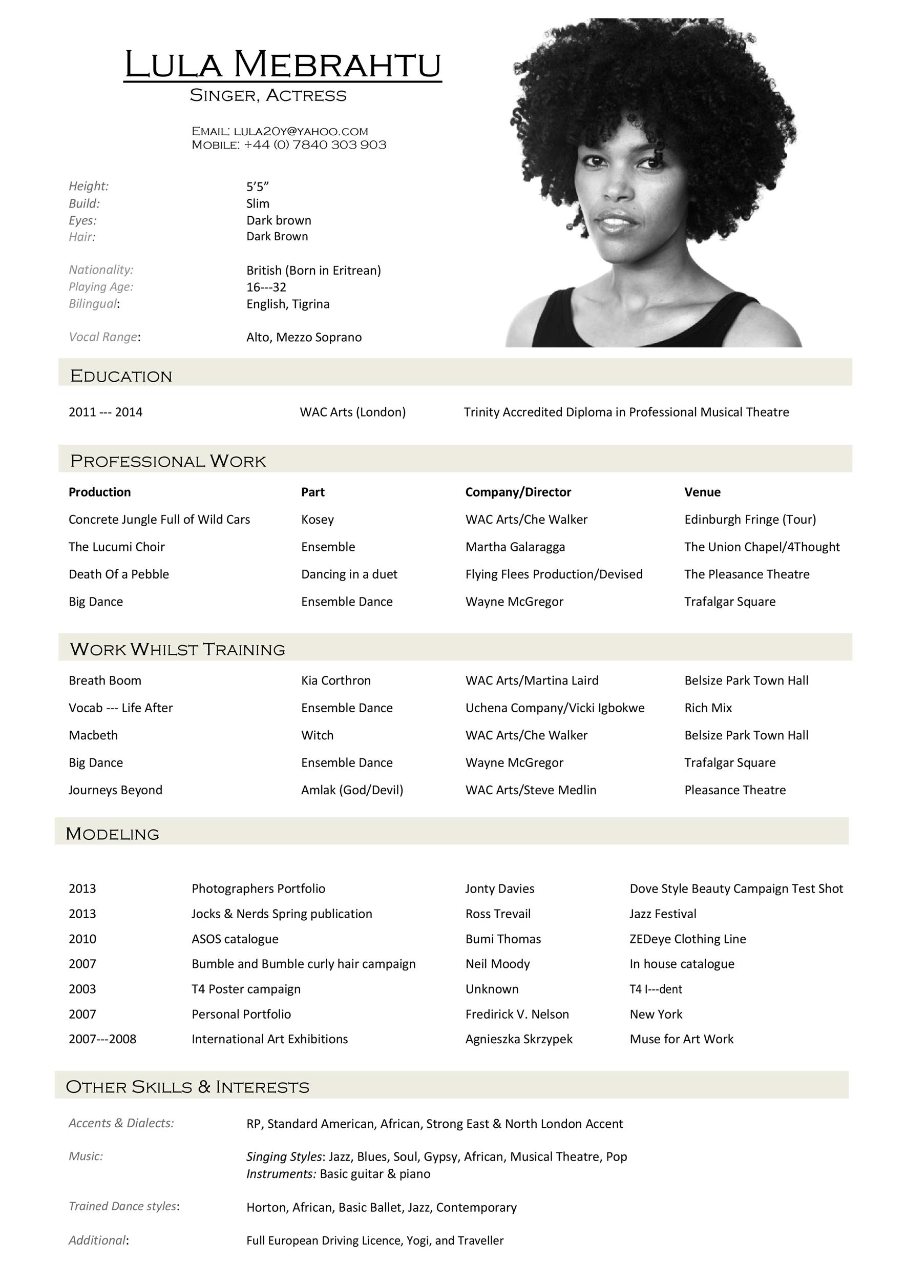 Enhance Your Career: Download Acting Resume Template Word for a Professional Edge
