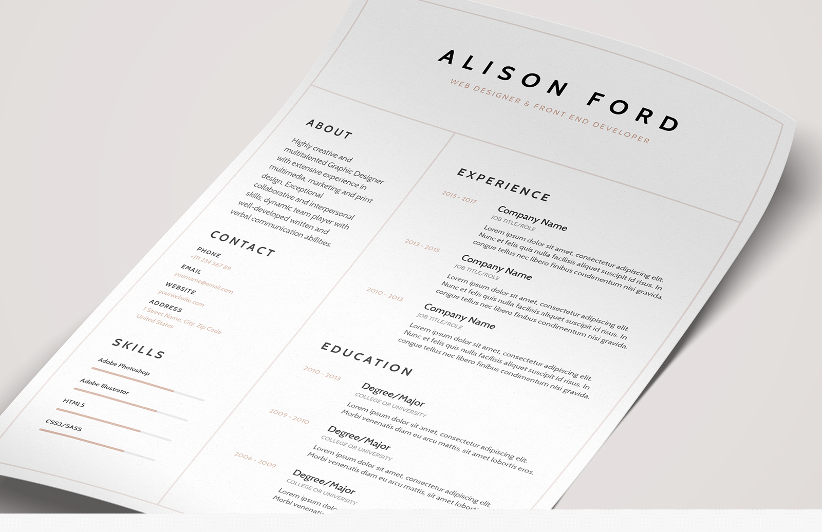 Discover the Best Elegant Resume Template Microsoft Word for Your Next Job Application
