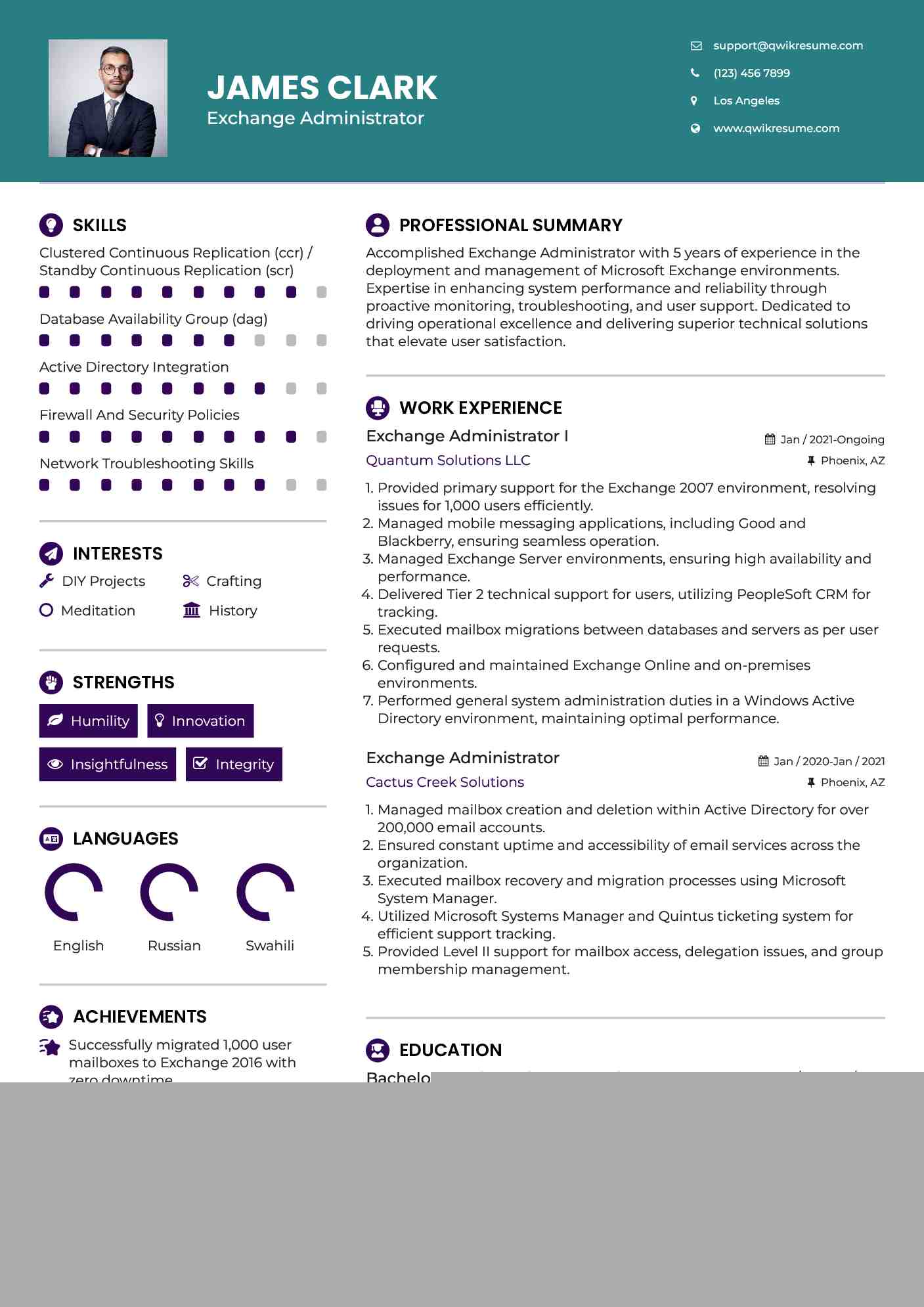 Crafting an Impressive Exchange Server Resume Model: Key Tips and Strategies