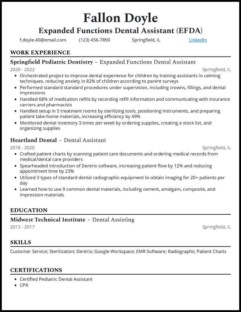 How to Craft an Impressive Expanded Duties Dental Assistant Resume