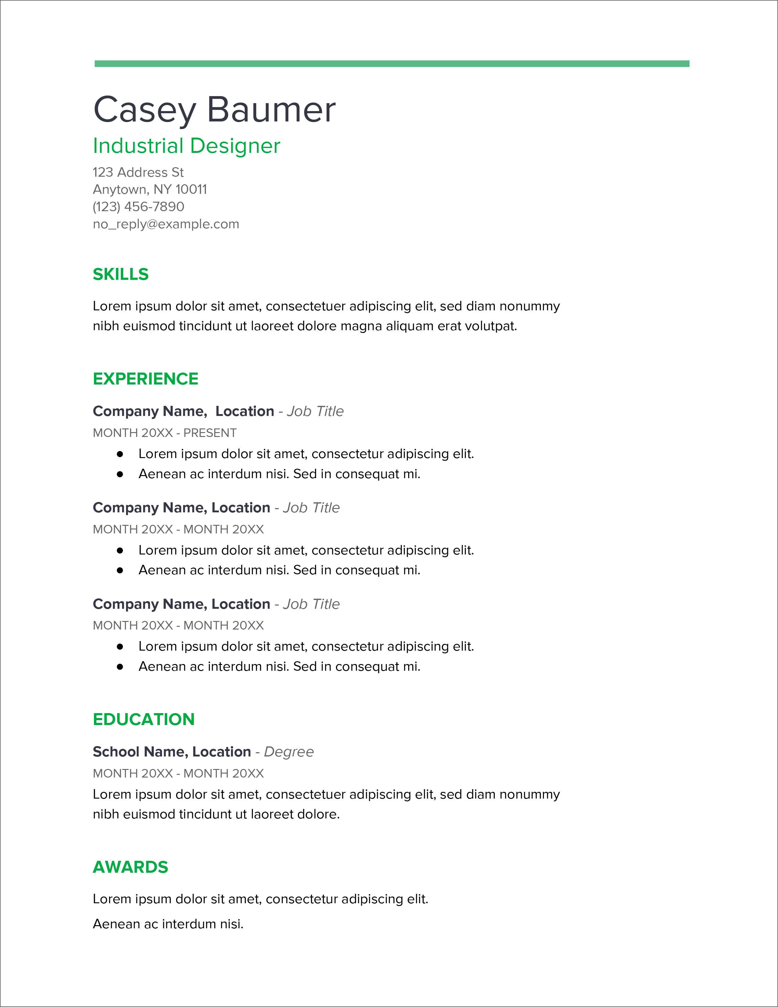 Craft Your Career: Discover Free Basic Resume Templates Microsoft Word