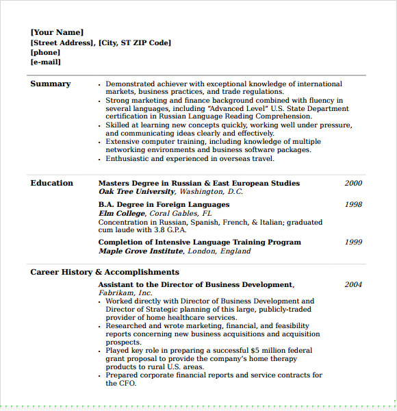Enhance Your Job Applications with Free College Resume Templates Microsoft Word