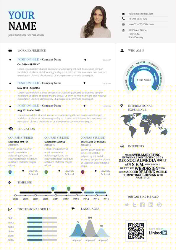 Unlock Your Creativity with a Free Infographic Resume Template Microsoft Word