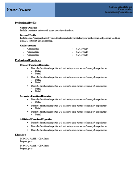 Unlock Your Career Potential with Free Professional Resume Templates Microsoft Word 2010